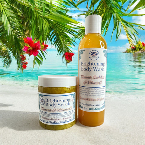 Body Scrub & Body Wash Set (Brightening Lemon Citrus)