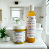 Brightening Body Scrub & Body Wash Set